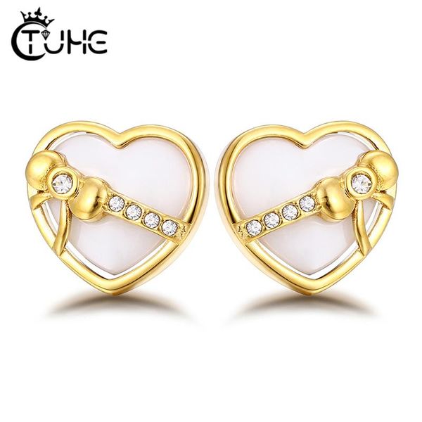 stud women earrings heart with bowknot black white ceramic for female girls christmas fashion jewlery gifts, Golden;silver
stud women earrings heart with bowknot black white ceramic for female girls christmas fashion jewlery gifts, Golden;silver