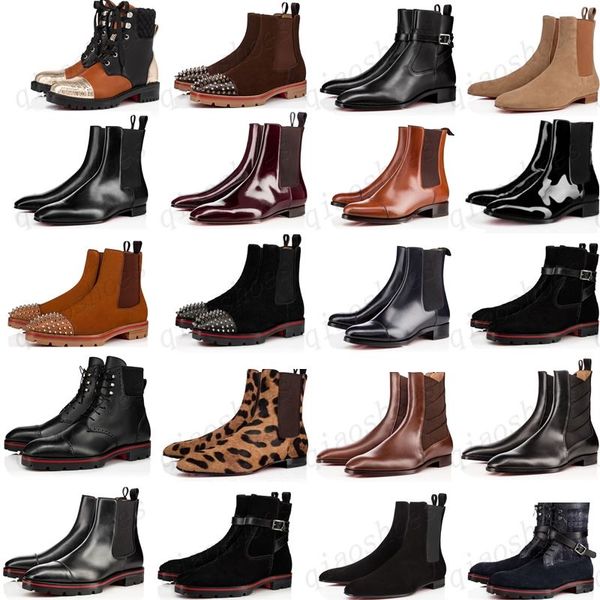2020 style red bottoms sneaker men boot spikes suede leather red sole men shoes super perfect melon motorcycle ankle boot for men, Black
2020 style red bottoms sneaker men boot spikes suede leather red sole men shoes super perfect melon motorcycle ankle boot for men, Black