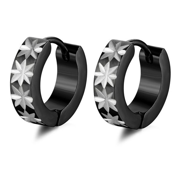 stainless steel flower ear buckle european and american popular men's titanium steel earrings, Silver
stainless steel flower ear buckle european and american popular men's titanium steel earrings, Silver