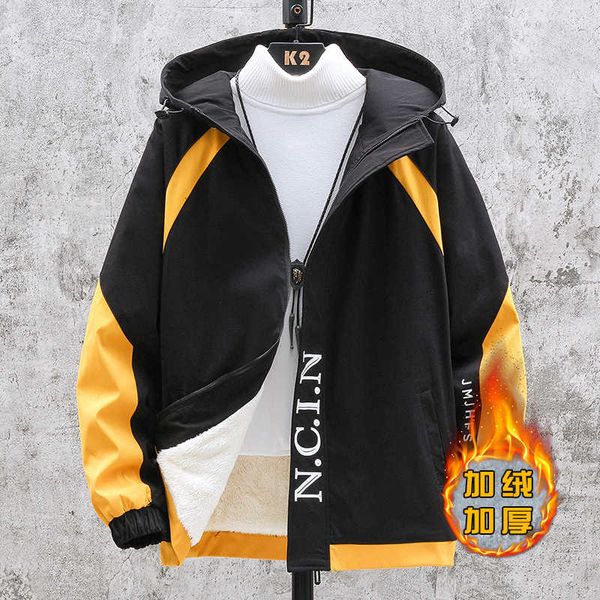 coat autumn and winter 2020 new korean fashion plush thickened youth handsome hooded casual men's jacket, Black;brown
coat autumn and winter 2020 new korean fashion plush thickened youth handsome hooded casual men's jacket, Black;brown