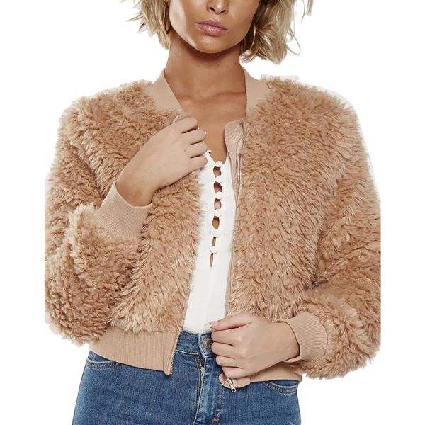 women's jackets nice plush coat women zipper up jacket autumn winter manteau femme hiver chaqueta mujer, Black;brown 
women's jackets nice plush coat women zipper up jacket autumn winter manteau femme hiver chaqueta mujer, Black;brown