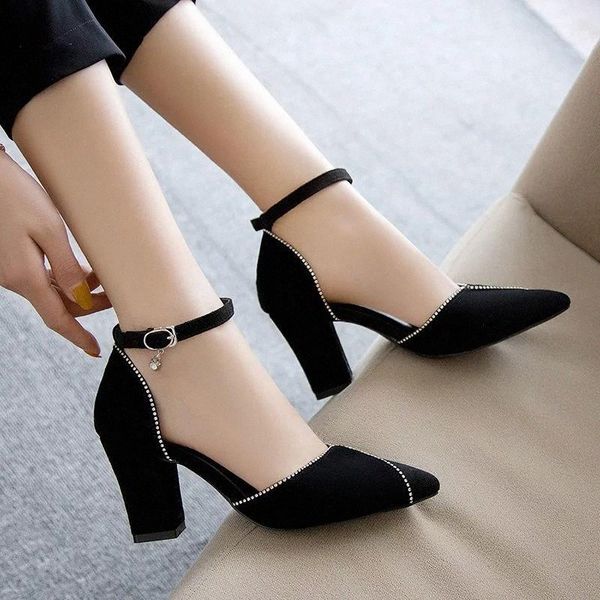 2020 women's shoes new fashion casual point toe buckle strap square heel med female party high heels pumps square heels #dn30, Black
2020 women's shoes new fashion casual point toe buckle strap square heel med female party high heels pumps square heels #dn30, Black
