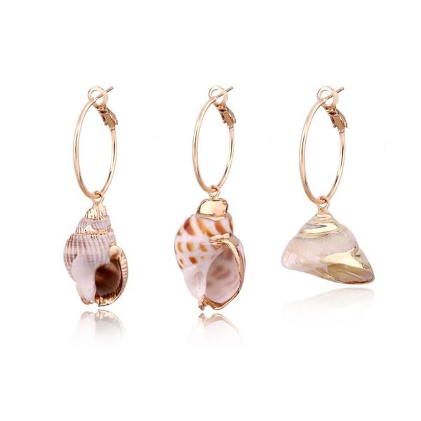 hoop & huggie 1pair boho sea shell earrings female jewelry fashion gold color big round circle irregular conch cowrie statement e305, Golden;silver
hoop & huggie 1pair boho sea shell earrings female jewelry fashion gold color big round circle irregular conch cowrie statement e305, Golden;silver