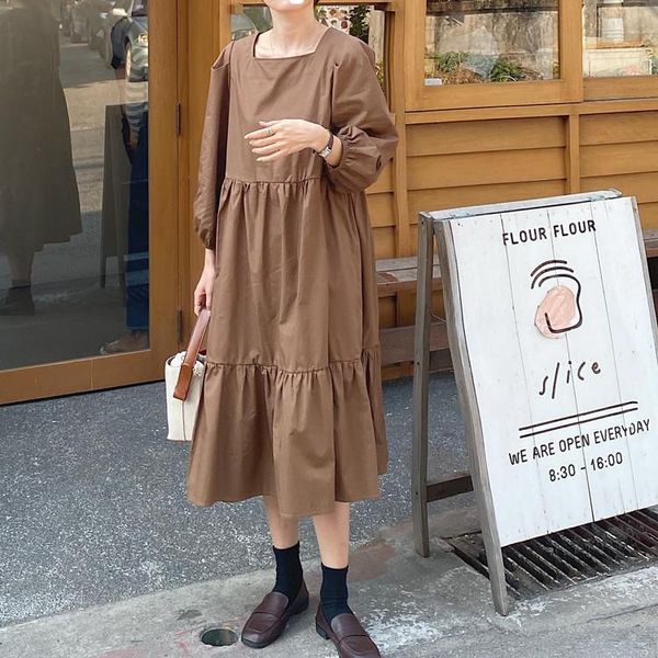 vintage dress women sundress puff sleeve dress loose autumn casual vestidos loose robe femme ka1165, Black;gray
vintage dress women sundress puff sleeve dress loose autumn casual vestidos loose robe femme ka1165, Black;gray