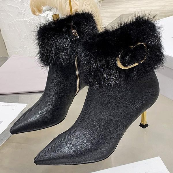 point toe ankle boots spring autumn women brand shoes fashion thin heel female boots1, Black
point toe ankle boots spring autumn women brand shoes fashion thin heel female boots1, Black