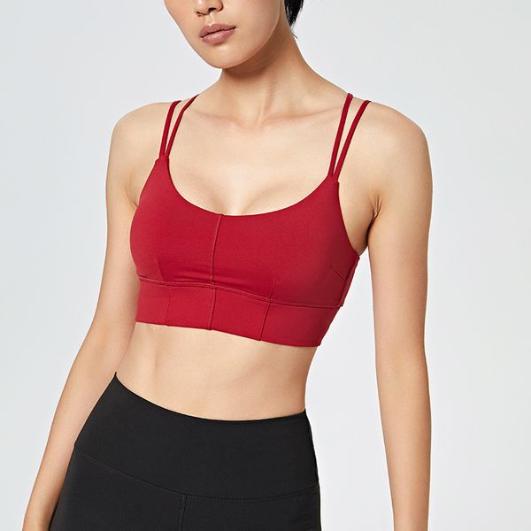 2021 new beautiful back sports underwear women's fitness running wear yoga clothes vest type shockproof bra cross thin shoulder belt, Red;black
2021 new beautiful back sports underwear women's fitness running wear yoga clothes vest type shockproof bra cross thin shoulder belt, Red;black
