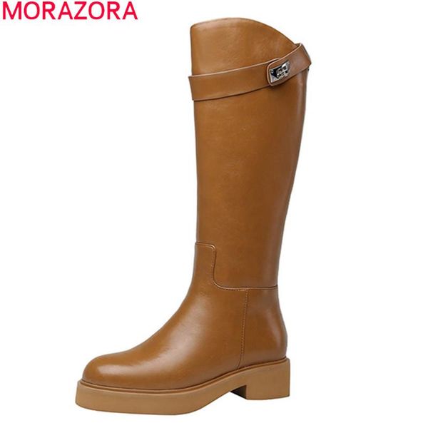 boots morazora 2021 genuine leather med heels round toe winter keep warm knee high solid color women rice white, Black
boots morazora 2021 genuine leather med heels round toe winter keep warm knee high solid color women rice white, Black