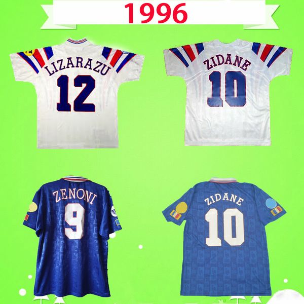 maillot de foot #10 zidane retro soccer jerseys 1996 classic football shirts vintage 96 home blue away white djorkaeff pedros martins loko, Black;yellow
maillot de foot #10 zidane retro soccer jerseys 1996 classic football shirts vintage 96 home blue away white djorkaeff pedros martins loko, Black;yellow