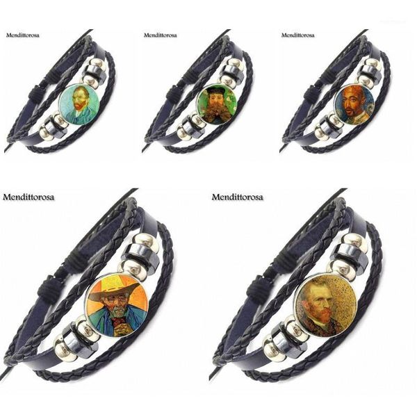 charm bracelets ej glaze for women wedding gift gogh portrait art painting glass cabochon maxi black leather bracelet bangle jewelry1, Golden;silver
charm bracelets ej glaze for women wedding gift gogh portrait art painting glass cabochon maxi black leather bracelet bangle jewelry1, Golden;silver