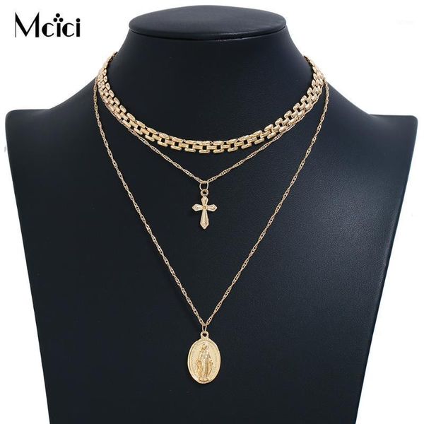 jesus big cross multi layered pendant necklace for women gold color statement choker trendy women jewelry boho gift accessories1, Silver
jesus big cross multi layered pendant necklace for women gold color statement choker trendy women jewelry boho gift accessories1, Silver