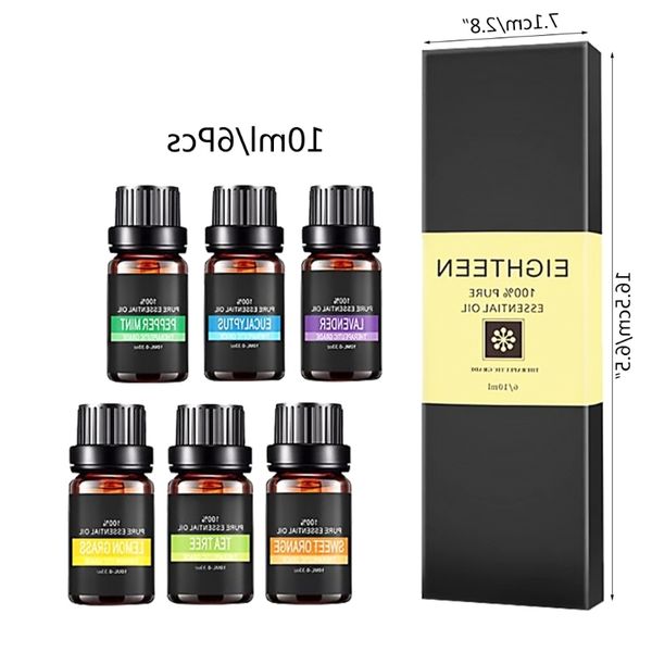 6шт 10 мл эфирные масла набора для аромата ароматерапия диффузор увлажнительного аромата воздуха освежающий оранжевый лавандовый чайный вал
6шт 10 мл эфирные масла набора для аромата ароматерапия диффузор увлажнительного аромата воздуха освежающий оранжевый лавандовый чайный вал