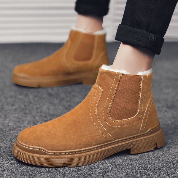 winter snow boots in 2019 men's sports and leisure trend martin boots plush warm northeast cotton shoes british style c1212, Black;white
winter snow boots in 2019 men's sports and leisure trend martin boots plush warm northeast cotton shoes british style c1212, Black;white