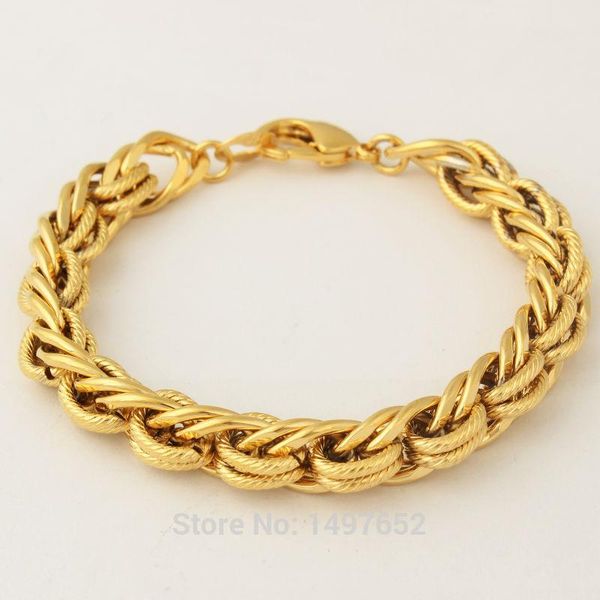 new fashion18k gold color round chain & link bracelets banglestrendy bracelet jewelry women&men great gift shiiping, Black
new fashion18k gold color round chain & link bracelets banglestrendy bracelet jewelry women&men great gift shiiping, Black