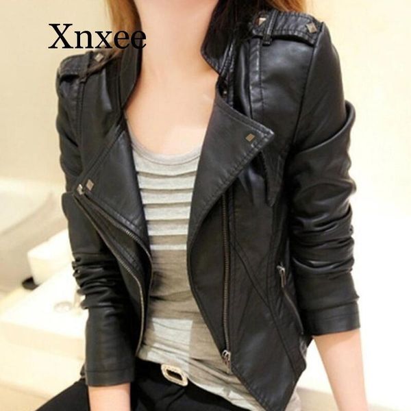 s-3xl 2020 new fashion faux leather coat slim short women jackets leather coat turn down collar solid overcoat black1, Black
s-3xl 2020 new fashion faux leather coat slim short women jackets leather coat turn down collar solid overcoat black1, Black
