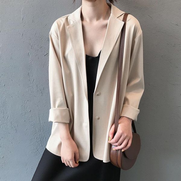 long women blazer sleeve single breasted retro notched jackets female suits coat feminino blazers outerwear, White;black
long women blazer sleeve single breasted retro notched jackets female suits coat feminino blazers outerwear, White;black