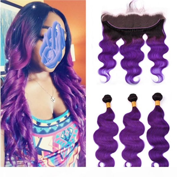 peruvian human hair body wave ombre purple 3bundles black roots with frontal 4pcs lot #1b purple ombre lace frontal closure 13x4 with weaves, Black;brown
peruvian human hair body wave ombre purple 3bundles black roots with frontal 4pcs lot #1b purple ombre lace frontal closure 13x4 with weaves, Black;brown