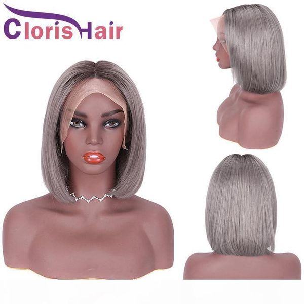 13x4 straight human hair wig silver grey colored glueless lace front bob wigs for black women full gray ombre lace wig pre plucke hairline, Black;brown
13x4 straight human hair wig silver grey colored glueless lace front bob wigs for black women full gray ombre lace wig pre plucke hairline, Black;brown