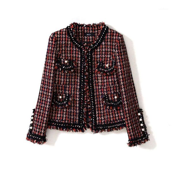 handmade luxury blazer suits for women fashion weaving tweed o neck hidden breasted tassel pearl buttons short blazers coat1, White;black
handmade luxury blazer suits for women fashion weaving tweed o neck hidden breasted tassel pearl buttons short blazers coat1, White;black