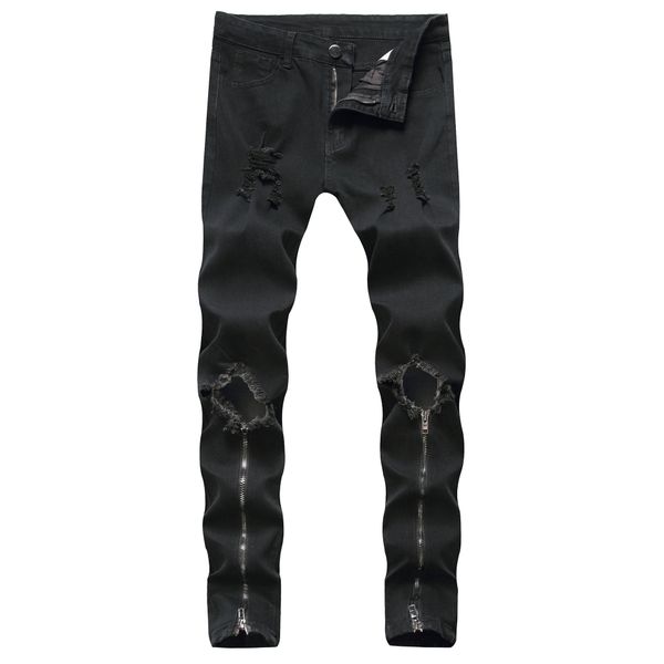 men jeans pants zipper holes jeans black ripped slim fit represen pencil pants new arrivl black men jeans denim pants young trousers, Blue
men jeans pants zipper holes jeans black ripped slim fit represen pencil pants new arrivl black men jeans denim pants young trousers, Blue