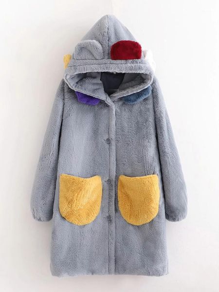 winter women sweet fashion hooded fur coat cute girls pockets buttons warm coats female chic outerwear1, Black
winter women sweet fashion hooded fur coat cute girls pockets buttons warm coats female chic outerwear1, Black