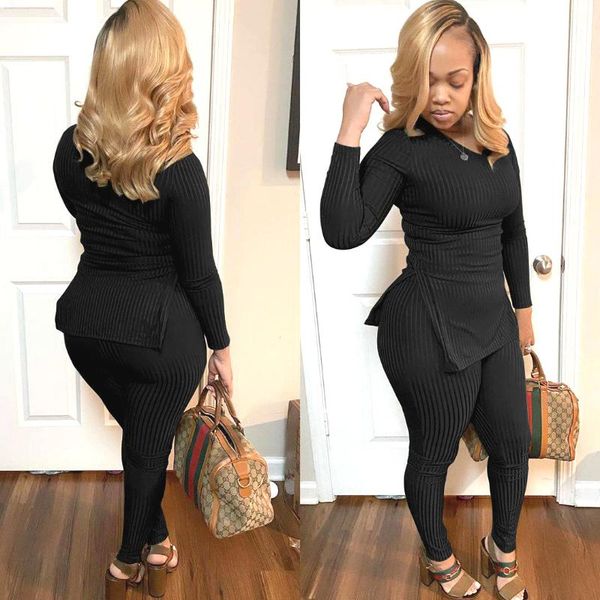 women's tracksuits black t-shirt long sleeve and pants suit v-neck fashion casual two piece set, Gray
women's tracksuits black t-shirt long sleeve and pants suit v-neck fashion casual two piece set, Gray