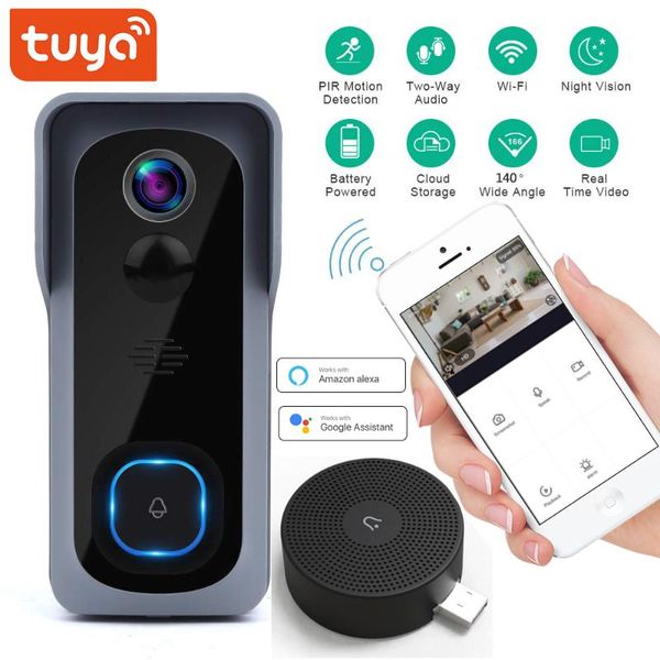 doorbells tuya wi-fi smart video doorbell 1080p support google alexa chromecast voice control home night vision
doorbells tuya wi-fi smart video doorbell 1080p support google alexa chromecast voice control home night vision