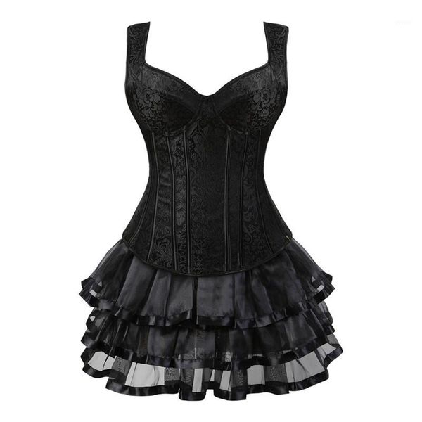 gothic strap corsets dress with skirt halloween costumes overbust lace up bustier corset skirt corset plus size s-6xl1, Black;white
gothic strap corsets dress with skirt halloween costumes overbust lace up bustier corset skirt corset plus size s-6xl1, Black;white