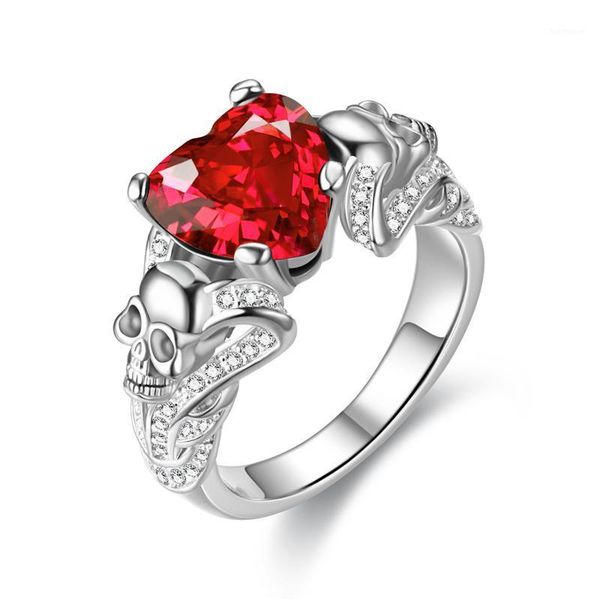 punk skull wedding heart zircon crystal rings for women christmas gifts ring1, Golden;silver
punk skull wedding heart zircon crystal rings for women christmas gifts ring1, Golden;silver