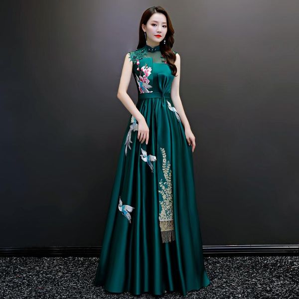 ethnic clothing traditionla chinese style women full length qipao elegant evening party dress backless mandarin collar cheongsam vestid, Red
ethnic clothing traditionla chinese style women full length qipao elegant evening party dress backless mandarin collar cheongsam vestid, Red