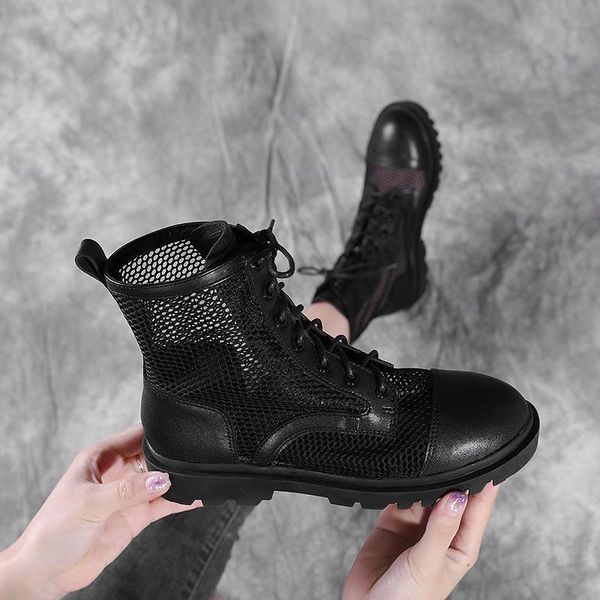 boots rimocy breathable mesh summer ankle for women chunky platform height increase shoes woman high heels sandals mujer, Black
boots rimocy breathable mesh summer ankle for women chunky platform height increase shoes woman high heels sandals mujer, Black