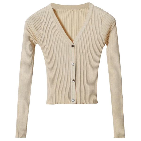 women's knits & tees autumn women short knited cardigan solid slim long sleeve v-neck knit sweater female fashion crop top, White
women's knits & tees autumn women short knited cardigan solid slim long sleeve v-neck knit sweater female fashion crop top, White