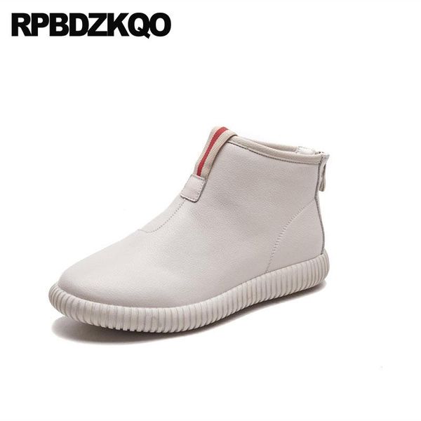 women ankle boots 2020 round toe flat booties comfortable fashion autumn british casual shoes designer fall zipper ladies short, Black
women ankle boots 2020 round toe flat booties comfortable fashion autumn british casual shoes designer fall zipper ladies short, Black