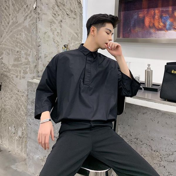 men fashion loose casual short sleeve pullover shirts male japan harajuku streetwear hip hop black white party dress shirts1, White;black
men fashion loose casual short sleeve pullover shirts male japan harajuku streetwear hip hop black white party dress shirts1, White;black