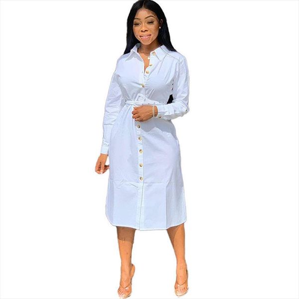 2019 autumn white shirt dress women button up knee length long sleeve shift dress office lady loose casual tunic basic dresses, Black;gray
2019 autumn white shirt dress women button up knee length long sleeve shift dress office lady loose casual tunic basic dresses, Black;gray