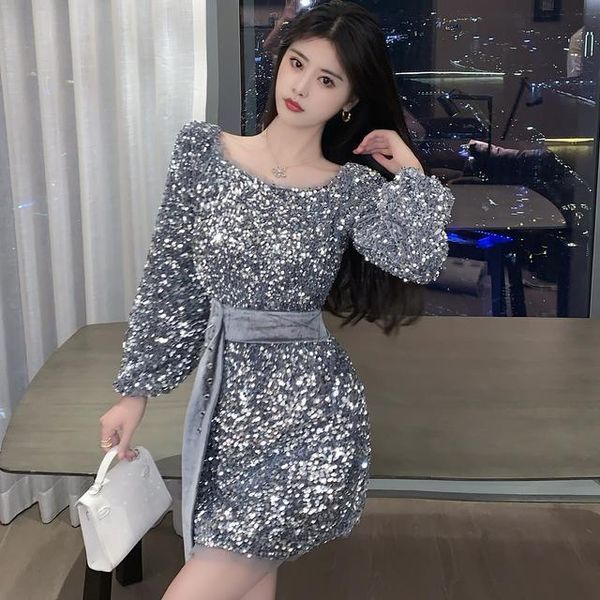 women 2021 spring autumn fashion sequin dress female club dresses slim fit casual party nightclub mini vintage vestido f40, Black;gray
women 2021 spring autumn fashion sequin dress female club dresses slim fit casual party nightclub mini vintage vestido f40, Black;gray