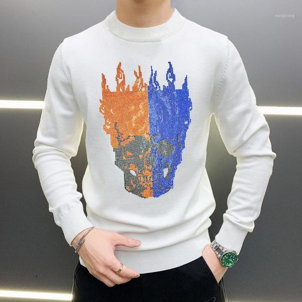 new autumn and winter men's sweater street warmth self-cultivation youth chic diamond simple cashmere knitted pullover1, White;black
new autumn and winter men's sweater street warmth self-cultivation youth chic diamond simple cashmere knitted pullover1, White;black