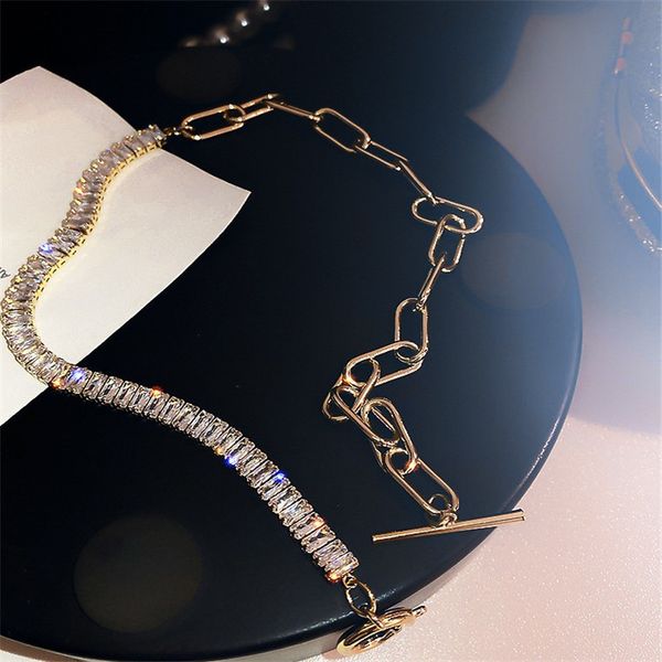 new punk cz zircon geometric necklaces korean gold chunky chain statement necklaces fashion women choker necklace, Golden;silver
new punk cz zircon geometric necklaces korean gold chunky chain statement necklaces fashion women choker necklace, Golden;silver