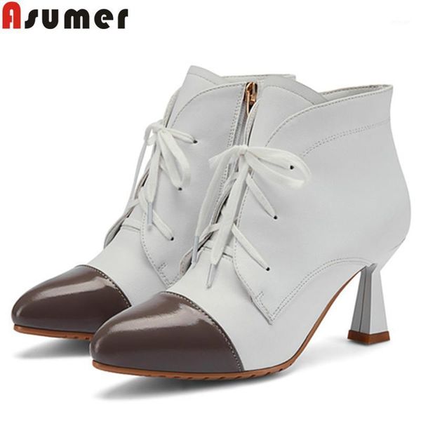 boots asumer big size 34-43 fashion ankle women pointed toe lace up genuine leather shoes high heels autum winter1, Black
boots asumer big size 34-43 fashion ankle women pointed toe lace up genuine leather shoes high heels autum winter1, Black