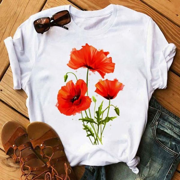 red poppy lady t-shirt casual harajuku graphic t-shirt kawaii tee fashionable tumblr female short sleeve, White
red poppy lady t-shirt casual harajuku graphic t-shirt kawaii tee fashionable tumblr female short sleeve, White