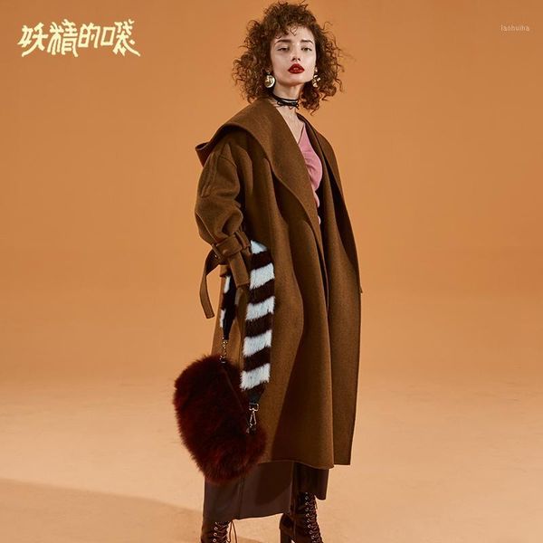 elf sack new 83% wool coat woman woolen coat solid hooded wide-waisted blends femme jackets loose jackets for winter wear1, Black
elf sack new 83% wool coat woman woolen coat solid hooded wide-waisted blends femme jackets loose jackets for winter wear1, Black