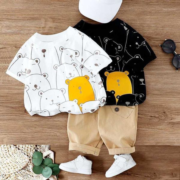 cartoon bear print t shirt pants set 2pcs children clothing for baby boys clothes suit kids girls summer short sleeve clothes1, White
cartoon bear print t shirt pants set 2pcs children clothing for baby boys clothes suit kids girls summer short sleeve clothes1, White
