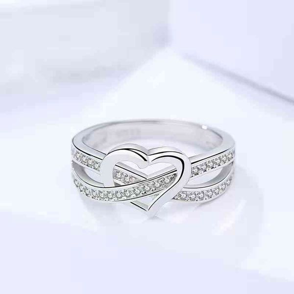 925 sterling silver ring simple heart-shaped women's single ring with zircon, Slivery;golden
925 sterling silver ring simple heart-shaped women's single ring with zircon, Slivery;golden