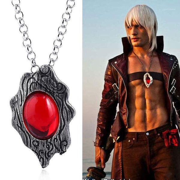 pendant necklaces cosplay jewlery necklace dmc dante accessory chain red stone alloy1, Silver
pendant necklaces cosplay jewlery necklace dmc dante accessory chain red stone alloy1, Silver