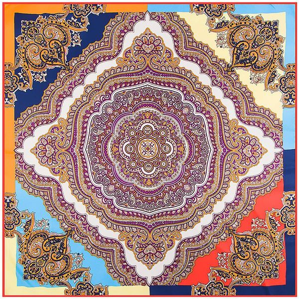 100x100cm 100% silk scarf for women retro bohemia floral print square scarves hijab muslim headscarf lady foulard female bandana wmtbsg, Black
100x100cm 100% silk scarf for women retro bohemia floral print square scarves hijab muslim headscarf lady foulard female bandana wmtbsg, Black