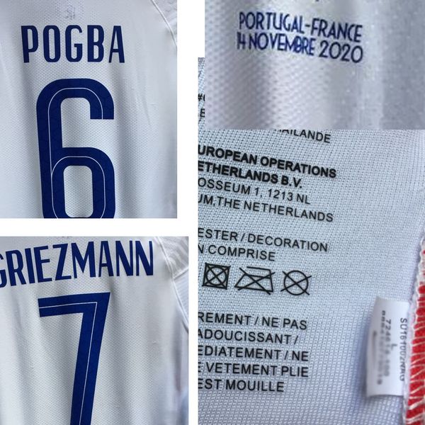 2020 match worn playe issue griezmann mbappe pogba with match details soccer patch badge
2020 match worn playe issue griezmann mbappe pogba with match details soccer patch badge