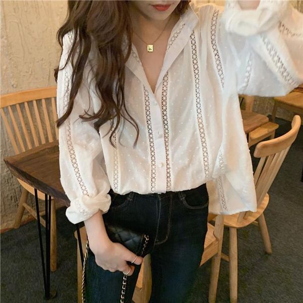 qooth white blouse floral embroidery hollow out long sleeve korean shirts loose casual elegant spring 2020 qh2299
qooth white blouse floral embroidery hollow out long sleeve korean shirts loose casual elegant spring 2020 qh2299