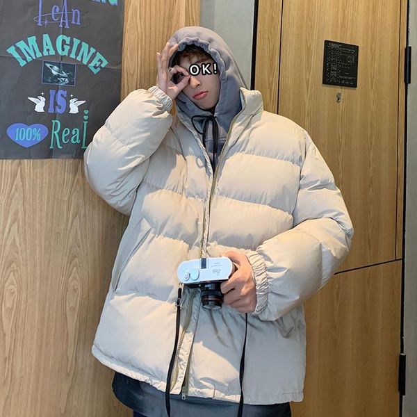 men's down & parkas boutique jacket logo han edition men loose couple solid color cotton oversize brief paragraph winter coat, Black
men's down & parkas boutique jacket logo han edition men loose couple solid color cotton oversize brief paragraph winter coat, Black