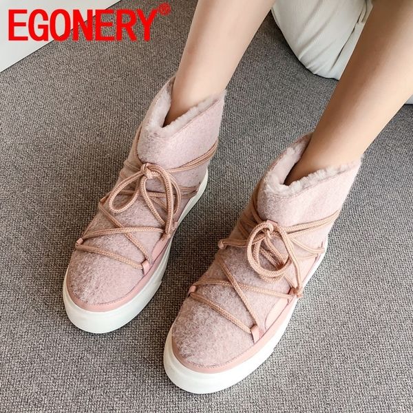 egonery cute wool snow boots winter fashion women's flats shoes pink apricot black 34-42 plus size ankle boots dropshipping 201125
egonery cute wool snow boots winter fashion women's flats shoes pink apricot black 34-42 plus size ankle boots dropshipping 201125