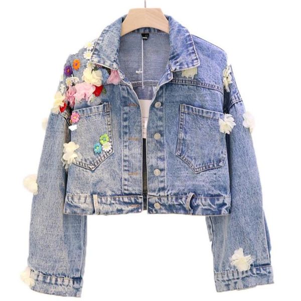 women's jackets denim women coats three-dimensional flowers loose embroidery jacket female, Black;brown
women's jackets denim women coats three-dimensional flowers loose embroidery jacket female, Black;brown