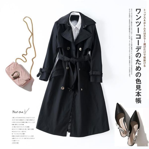 women trench coat 2020 spring autumn women trench elegant long female solid color outerwear slim waist new arrival1, Tan;black
women trench coat 2020 spring autumn women trench elegant long female solid color outerwear slim waist new arrival1, Tan;black